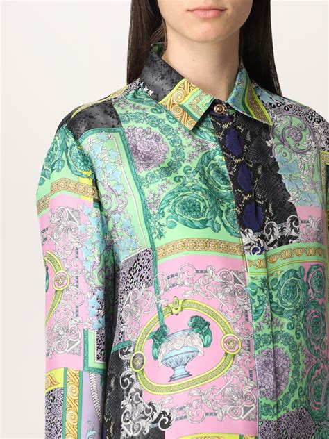 pictures of versace shirts|designer silk shirts for women.